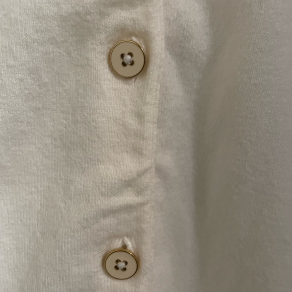 Lilly Pulitzer Cream Cardigan with Gold Buttons - Picture 3 of 6